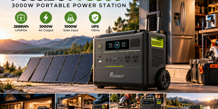 FOSSiBOT F3000 Review: High-Output 3000W Heavy-Duty Solar Generator