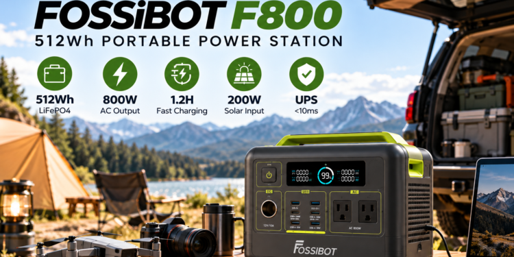 FOSSiBOT F800 Review: Compact 512Wh Portable Power Station